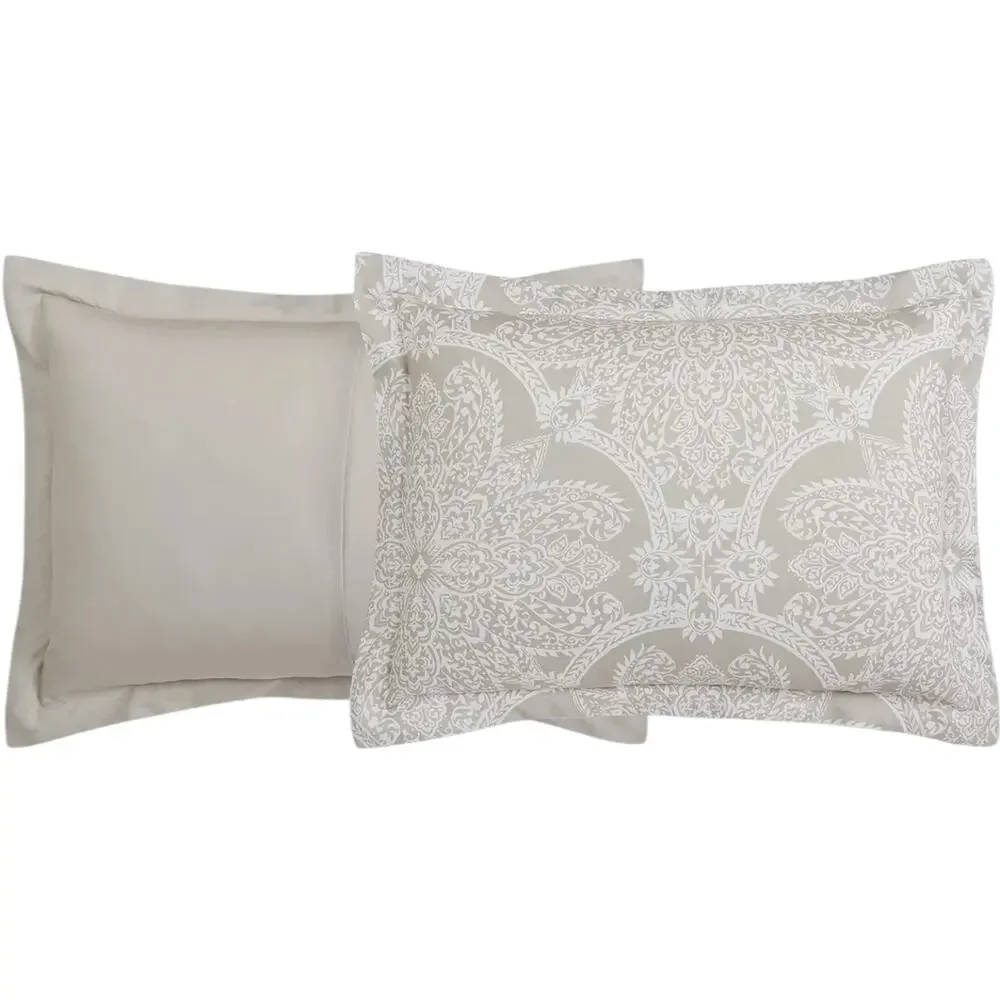 Sunham Neutral Damask 8 Pc Comforter Set Light Beige Queen